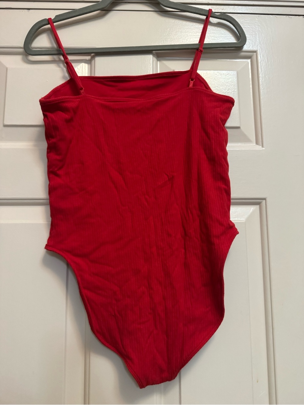 Old Navy Red Ribbed One-Piece Bodysuit - Picture 2 of 4